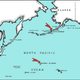Midway Island, halfway between the United States and Japan. The Japanese launched a diversionary attack on Dutch Harbor, Alaska to the north in an attempt to draw American forces away from Midway. (US Navy)